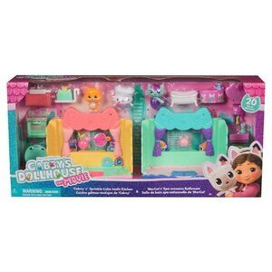 Gabby's Dollhouse The Movie Bundle - Cakey's Kitchen & MerCat Bathroom